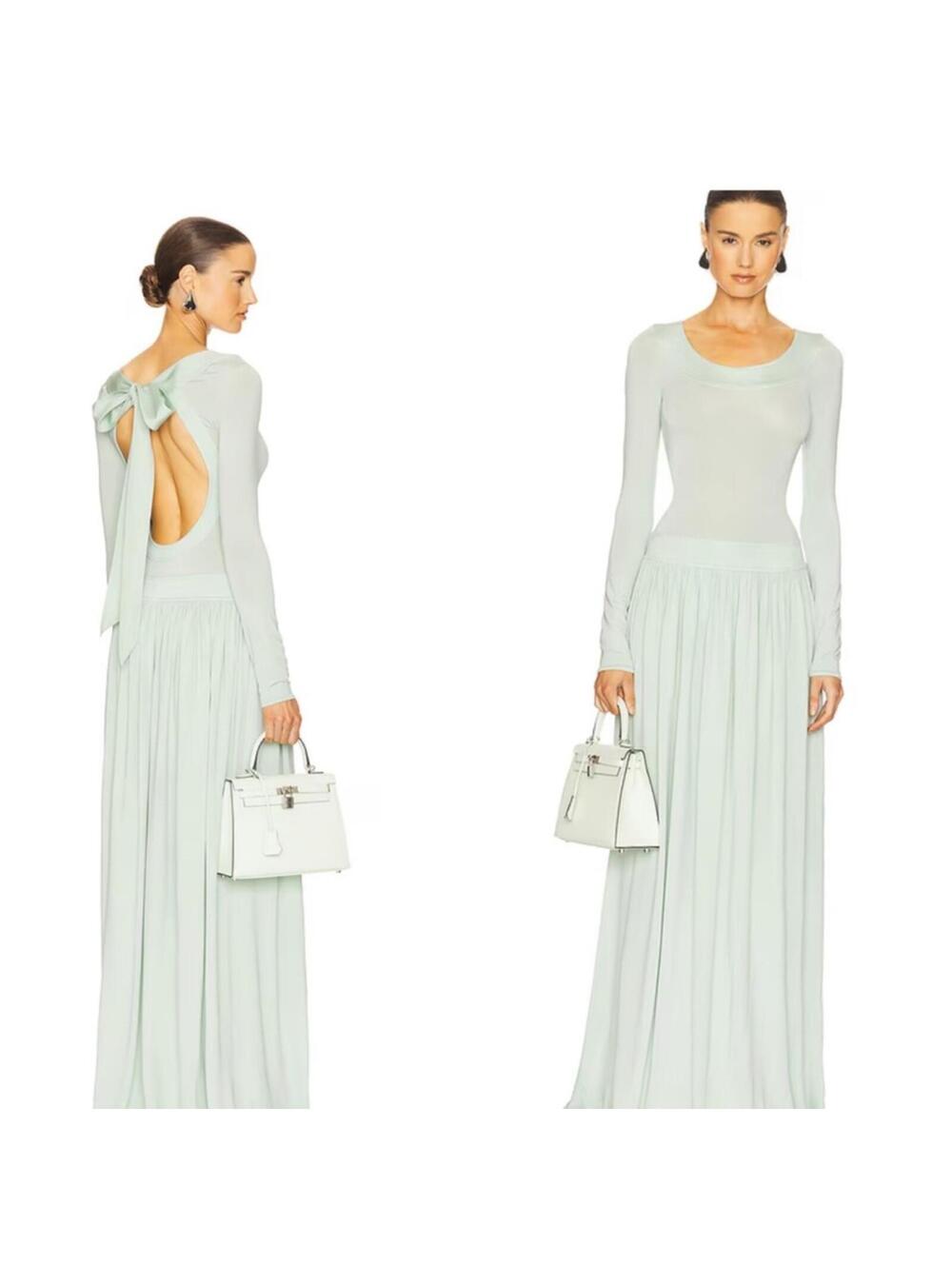 Helsa Aesther Jersey Dress in Seafoam
